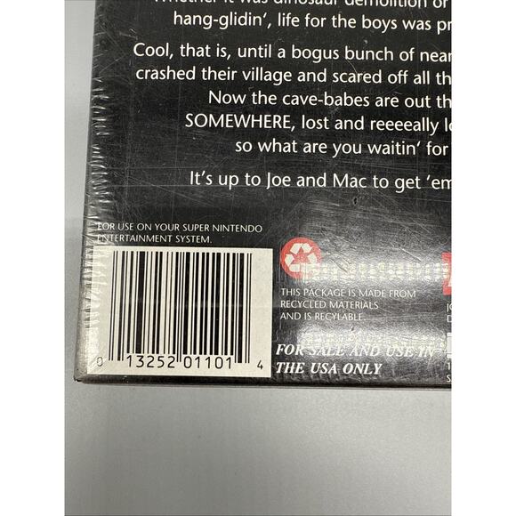 Joe and Mac Super Nintendo SNES Factory Sealed New Data East Authentic - Picture 9 of 16